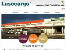 Tablet Screenshot of lusocargo-sul.pt